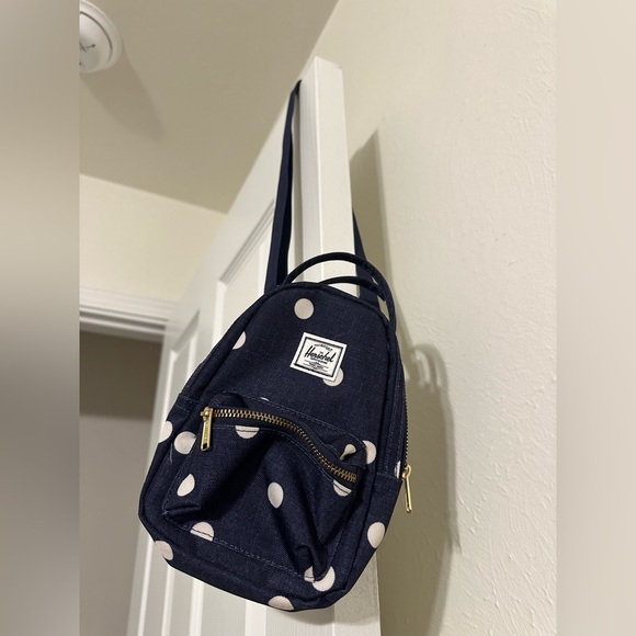 Herschel Supply Co Mini Backpack Denim White Dots - Picture 3 of 8